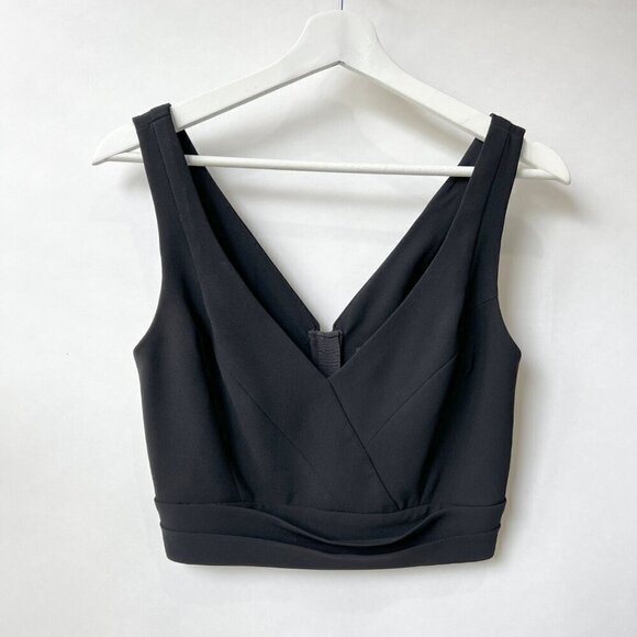 ❤️ Noir by Sachin & Babi Plunge neck crop top, Black, Size XS - Picture 2 of 7